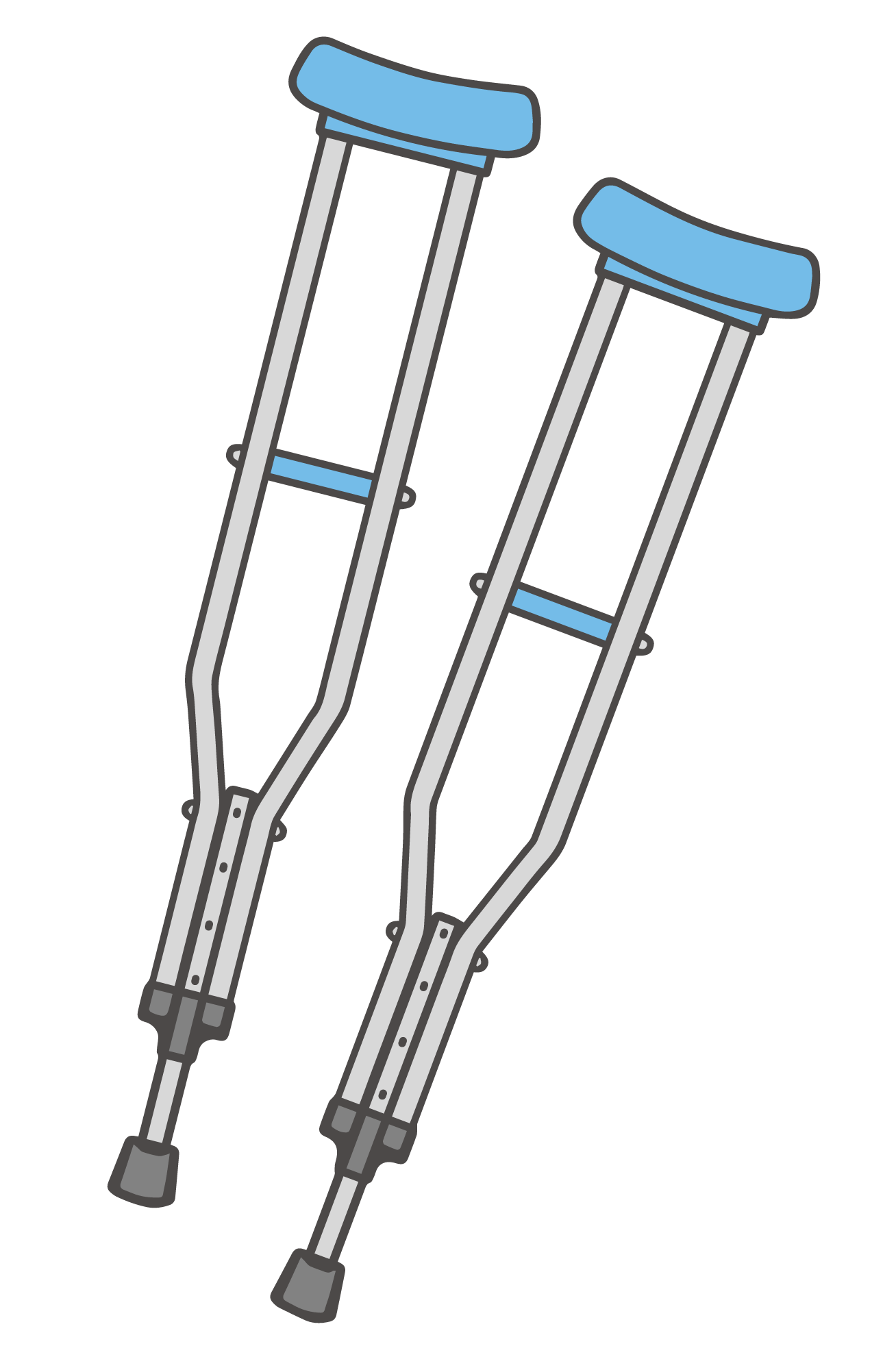 松葉杖のイラスト